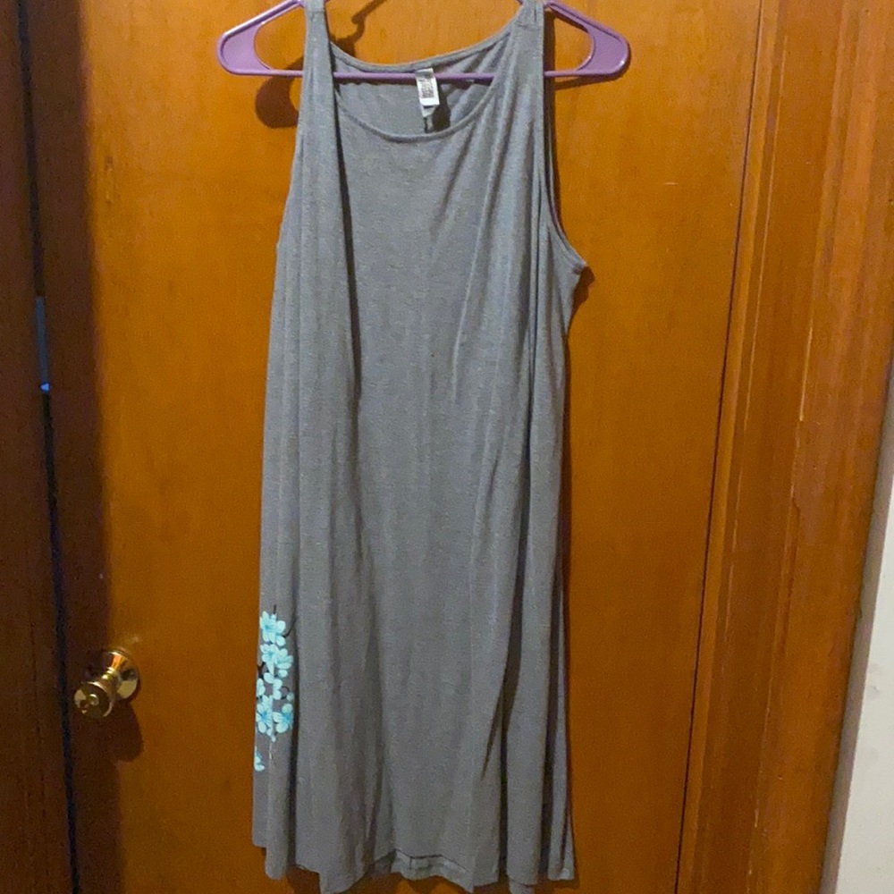 Gray shift dress
